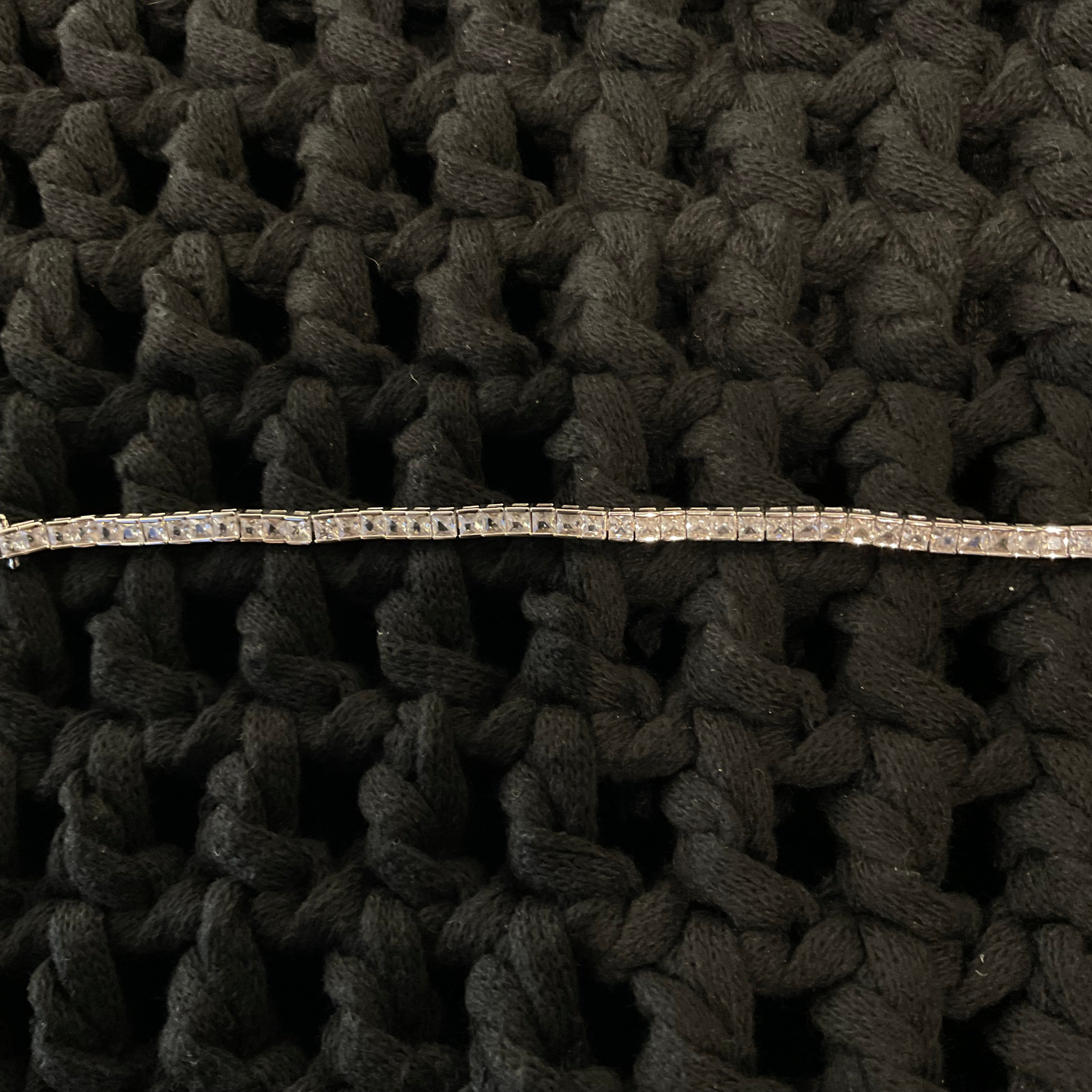 3mm Princess Cut Tennis Bracelet