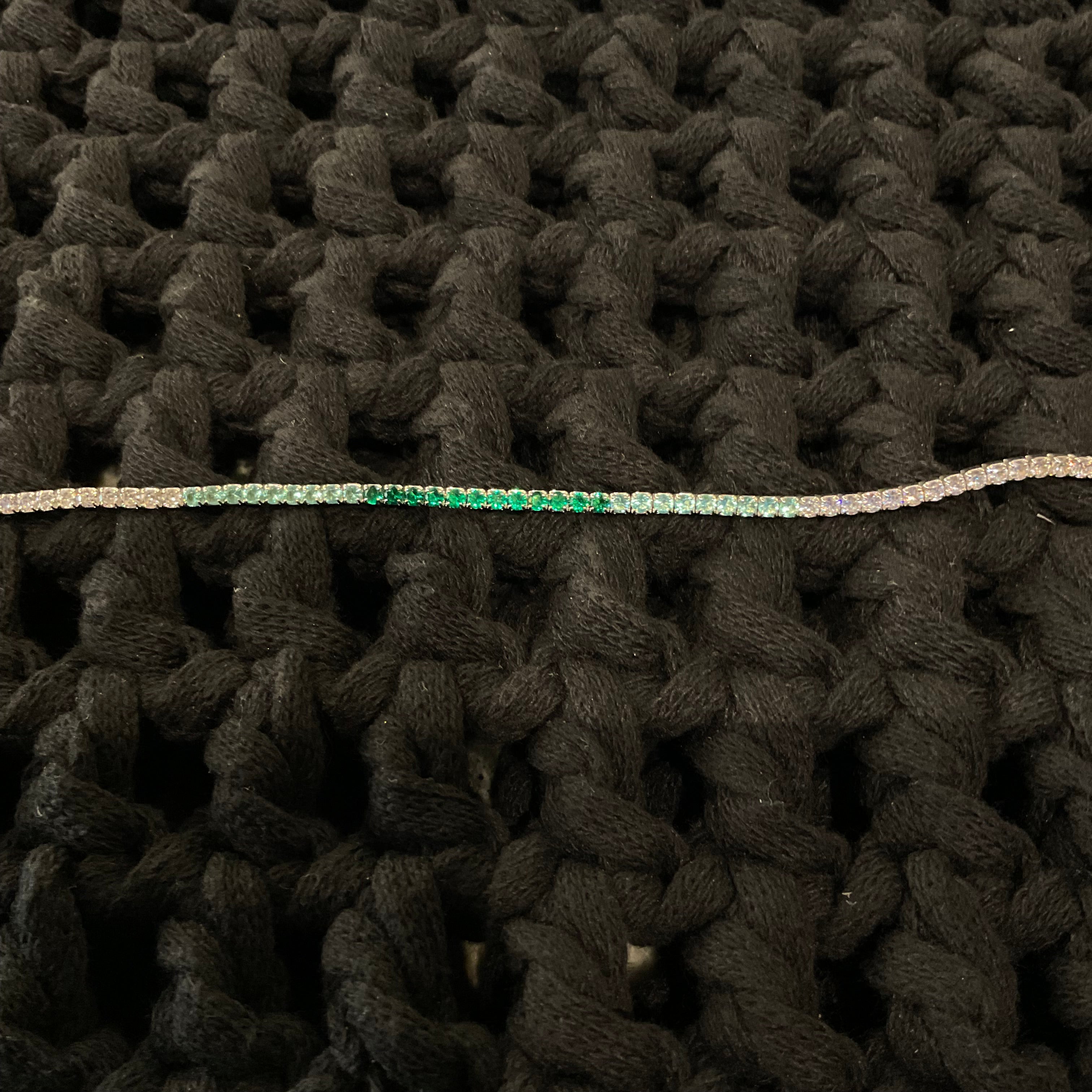 Green Tennis Bracelet