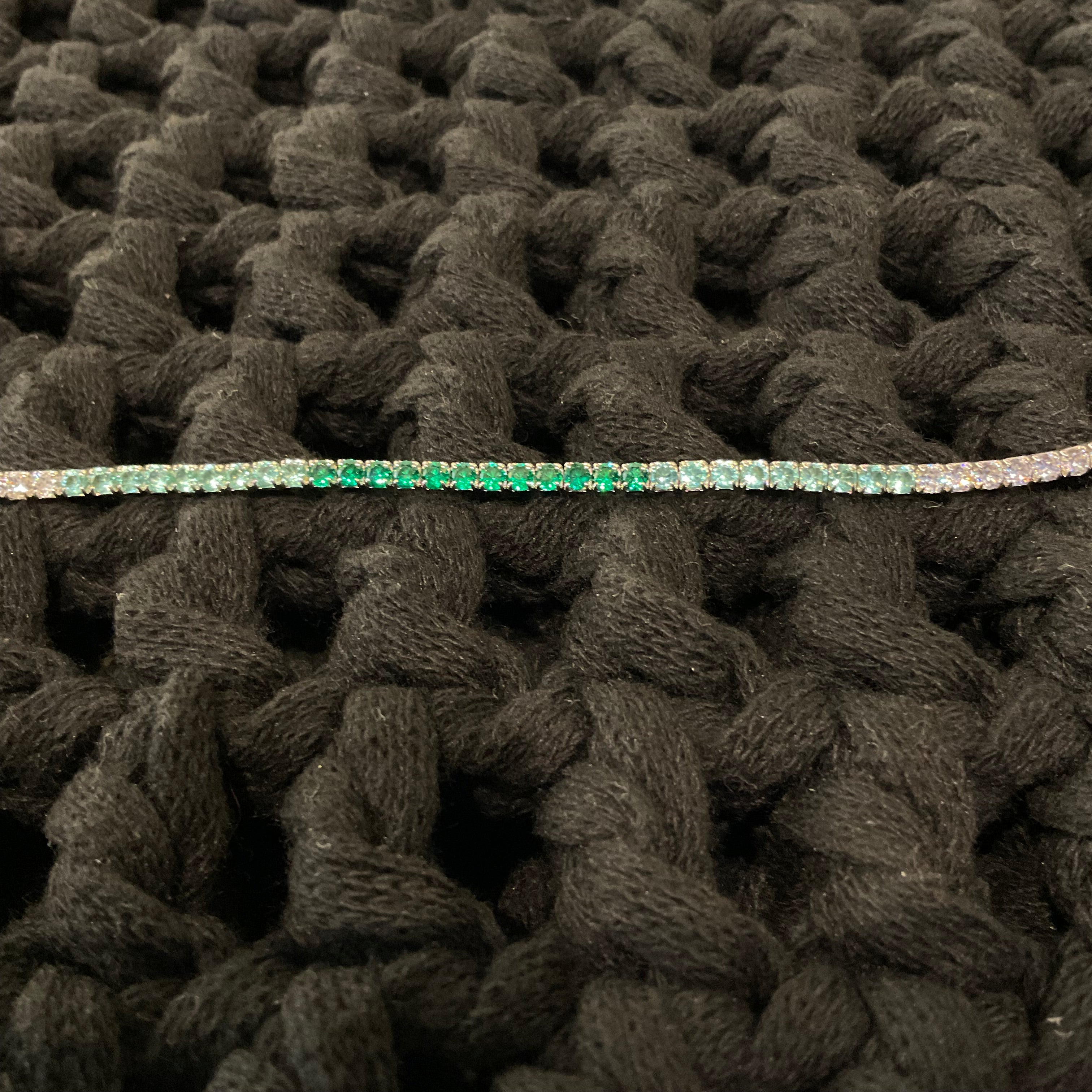 Green Tennis Bracelet