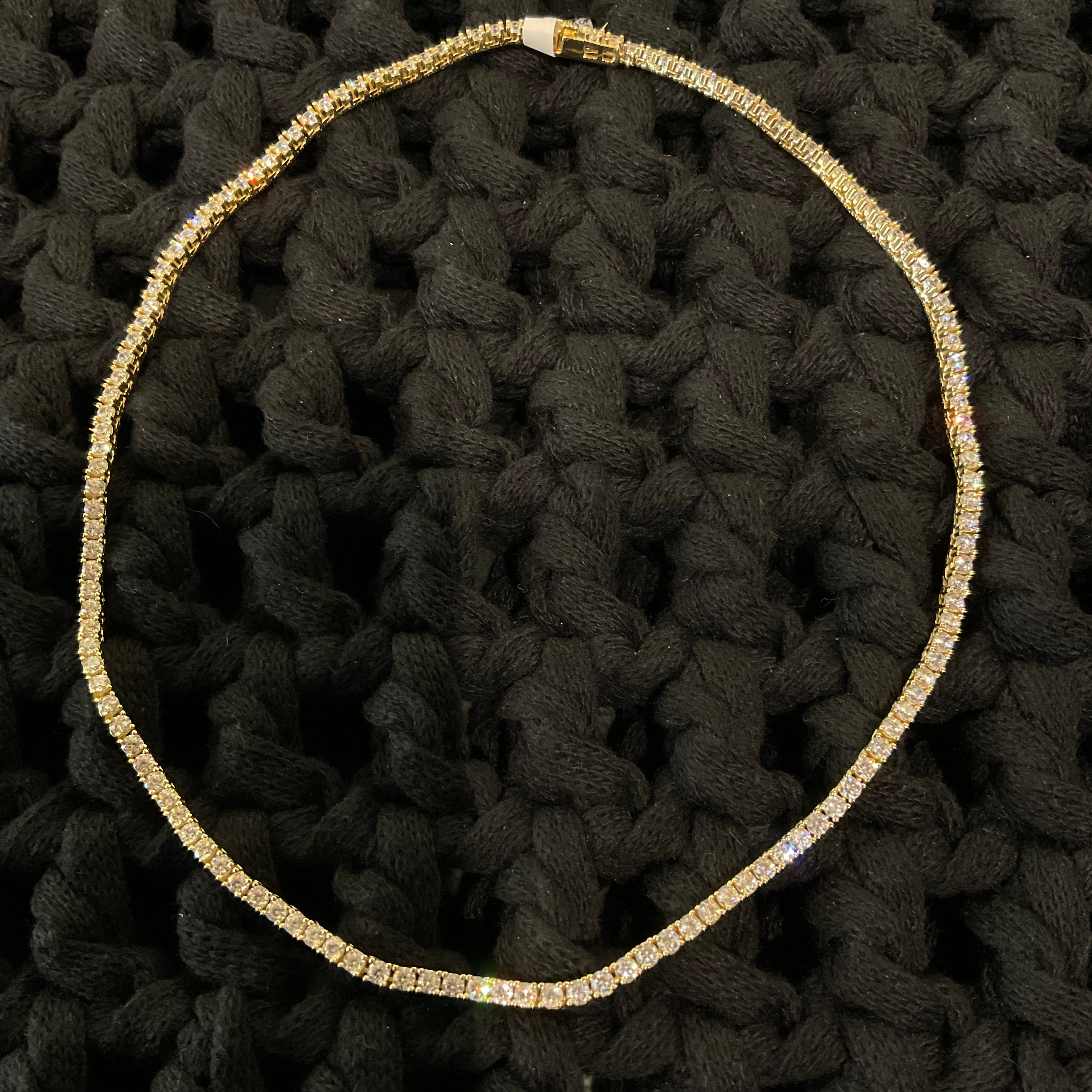 Golden Silver Tennis Necklace