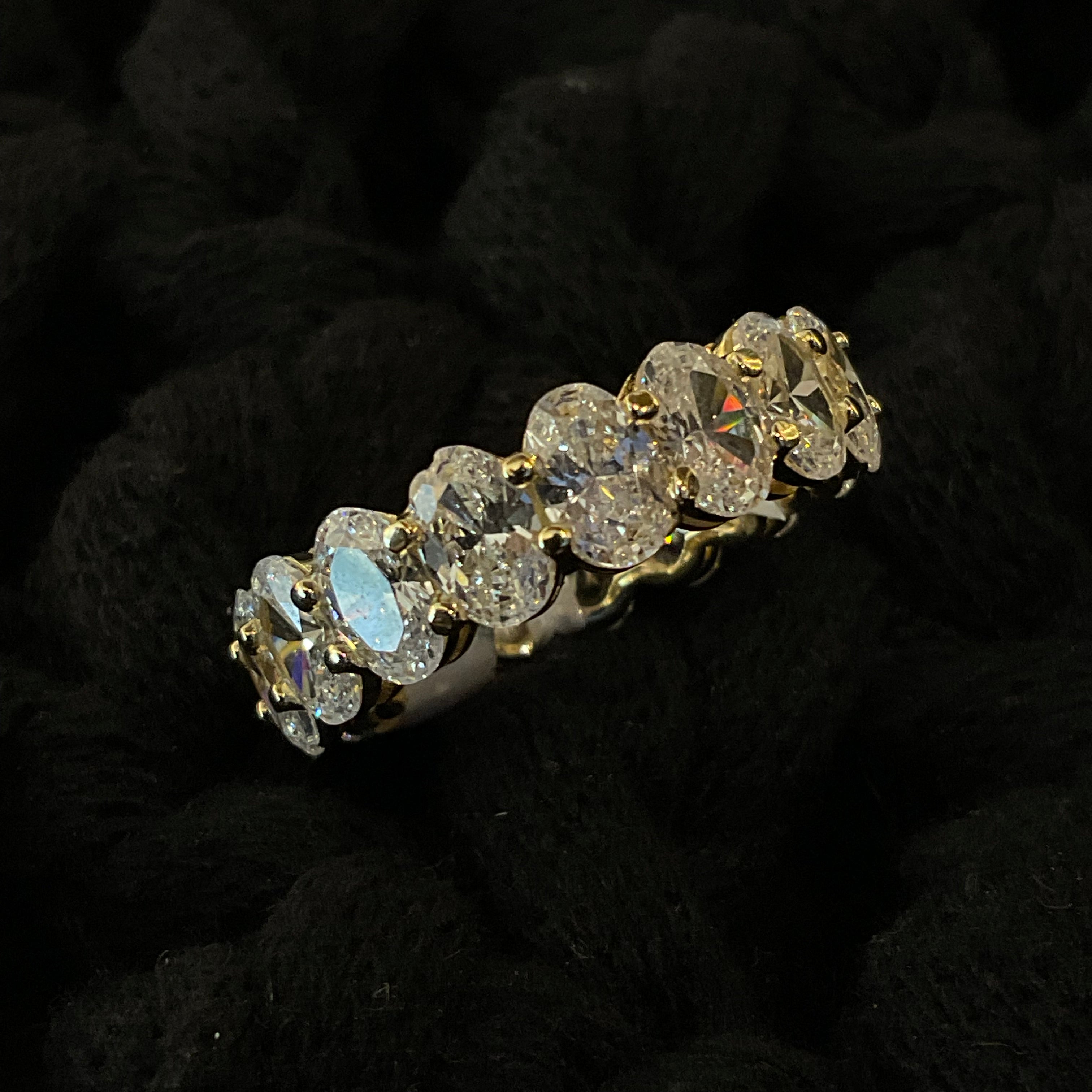 Anillo de Plata Eternity Dorado