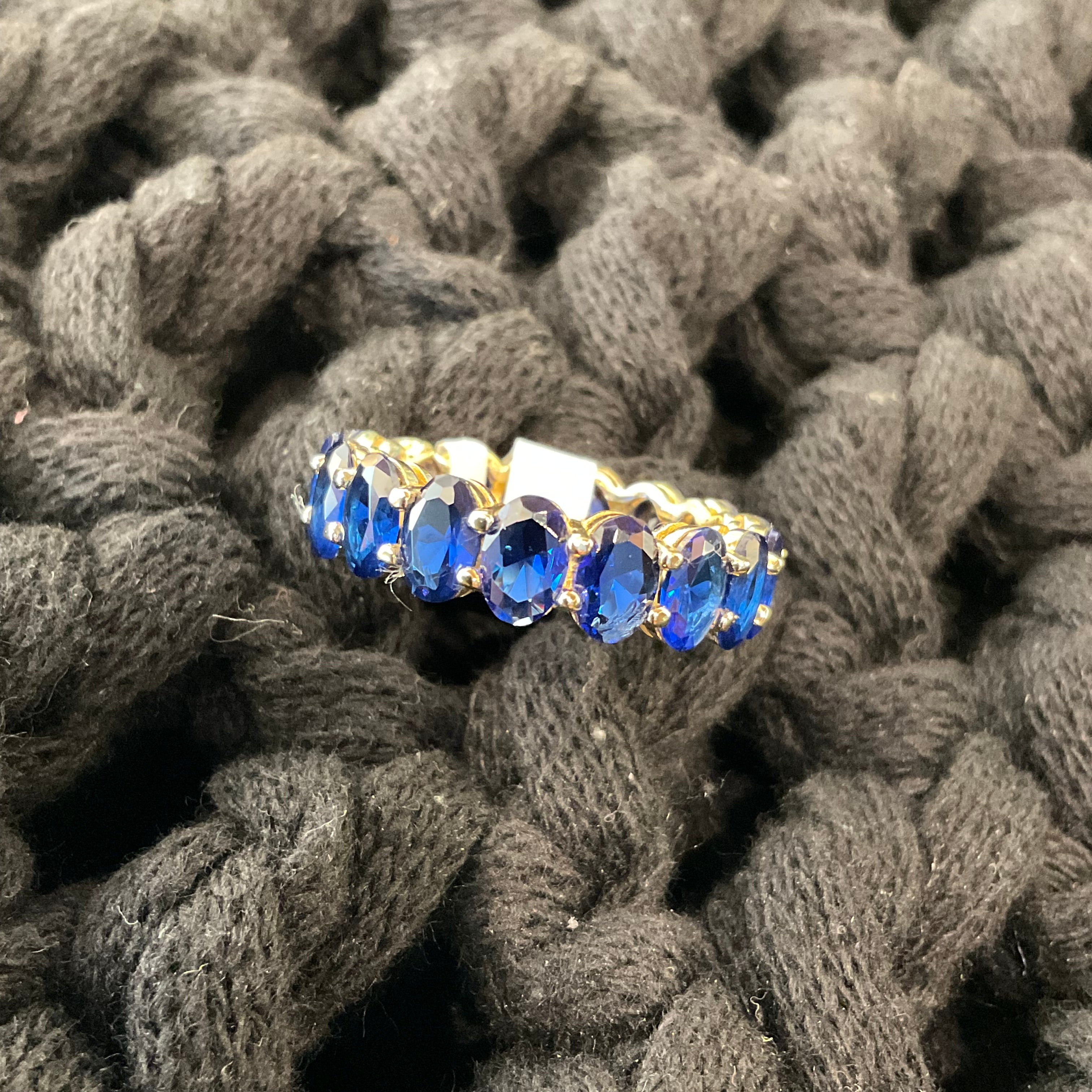 Anillo de Plata Eternity (Azul)