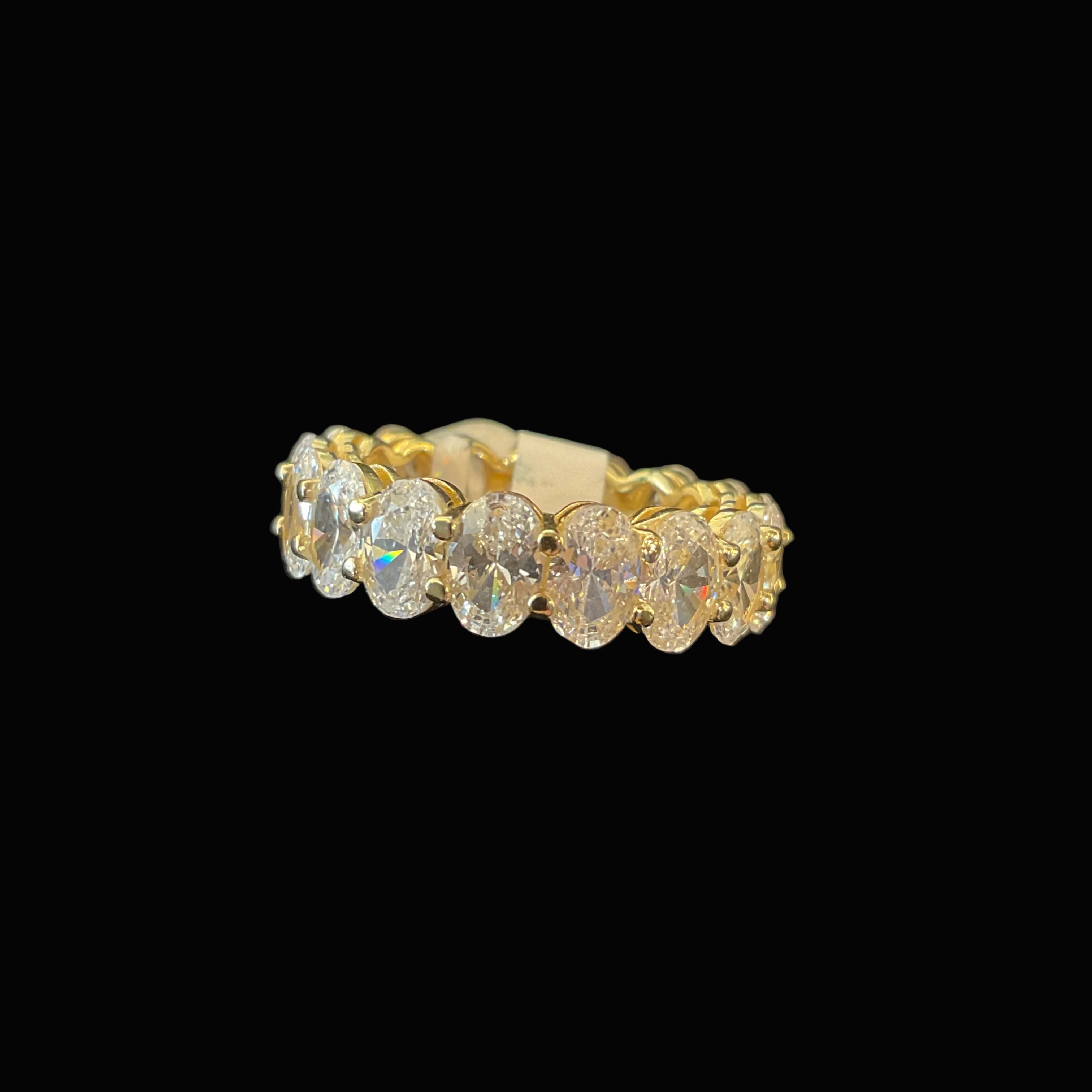 Anillo de Plata Eternity Dorado