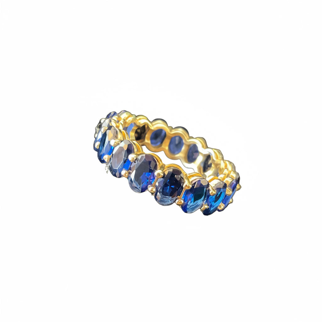 Anillo de Plata Eternity (Azul)