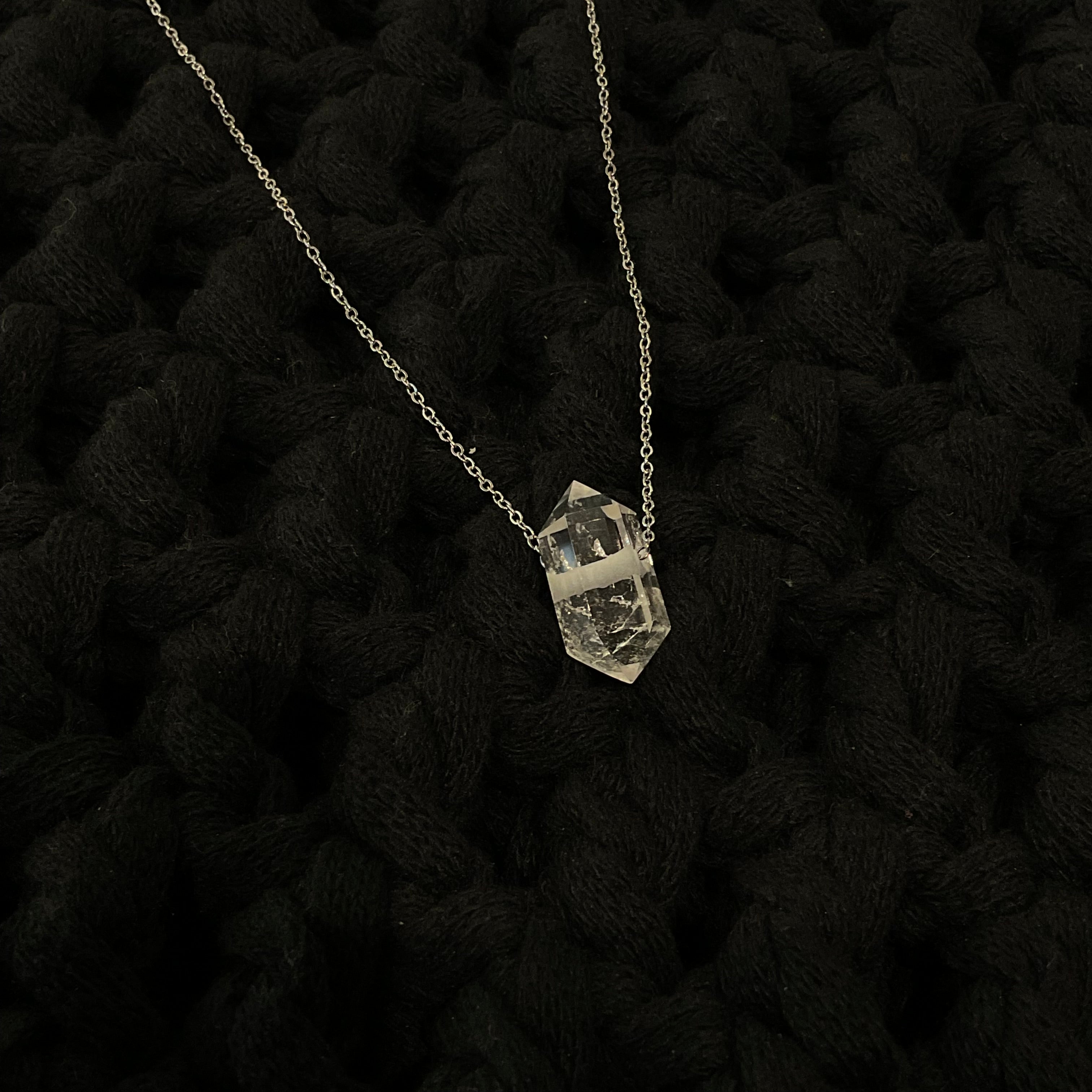 Collar Cadena y Piedra Natural