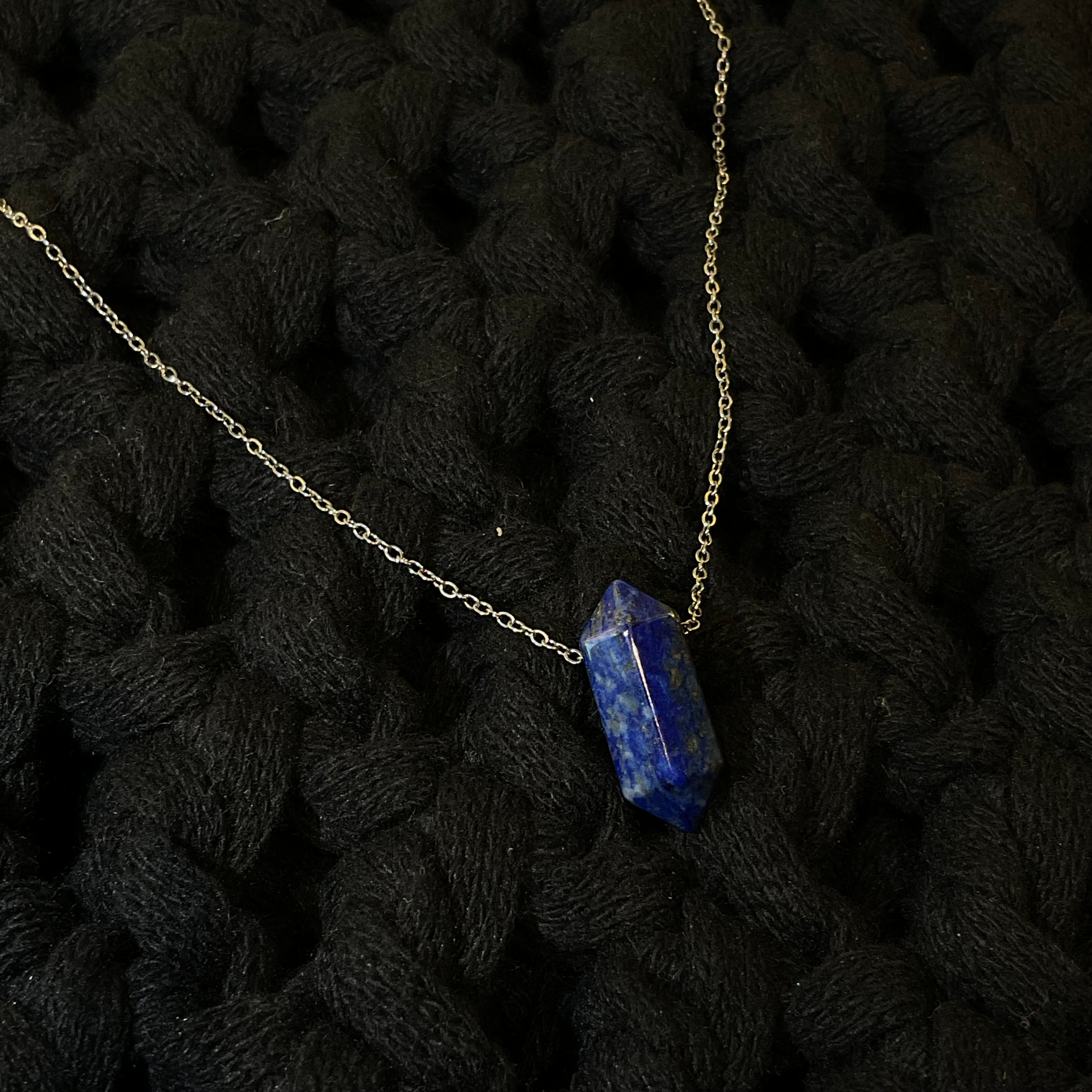 Collar Cadena y Piedra Natural
