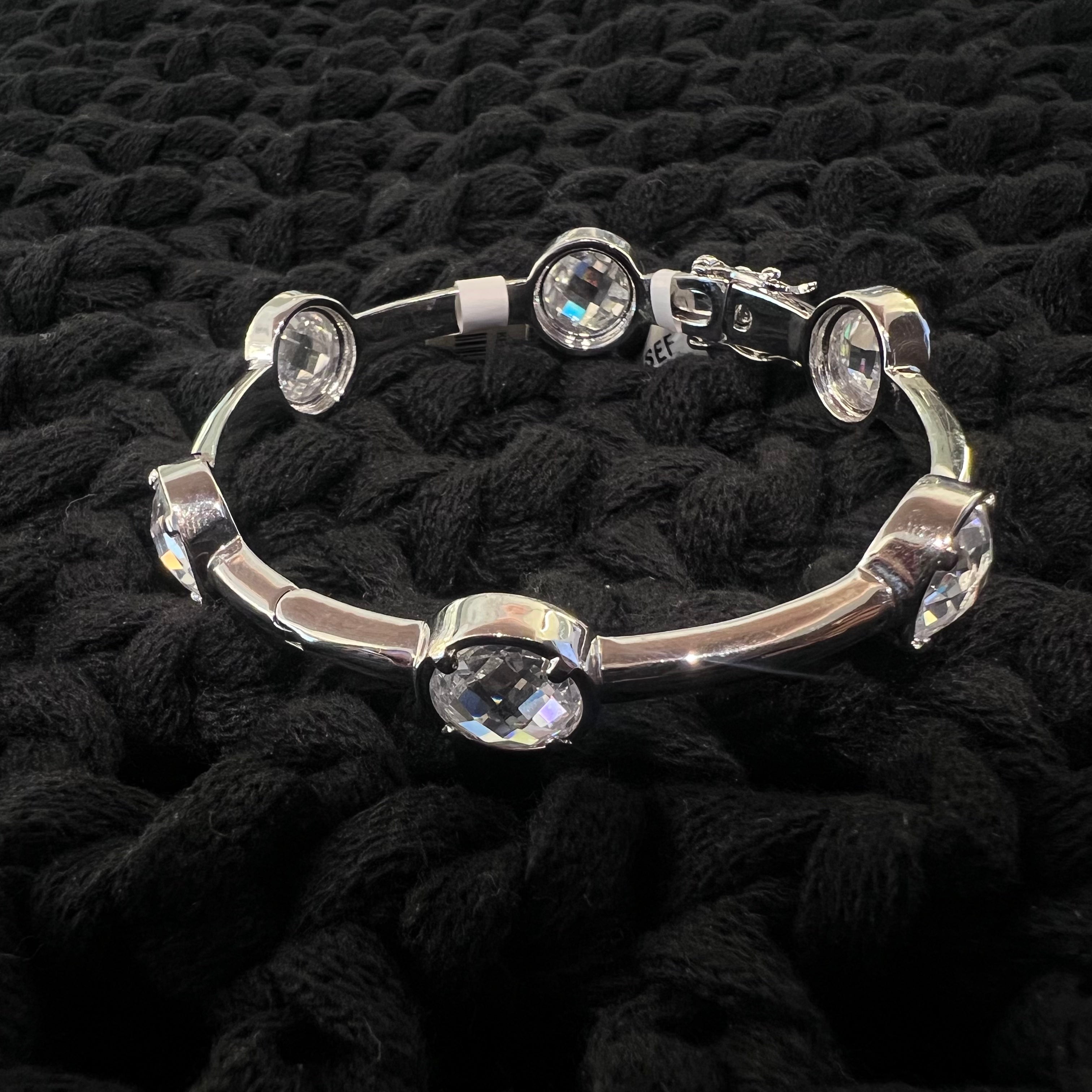 Bangle Rodio Cristalino 9