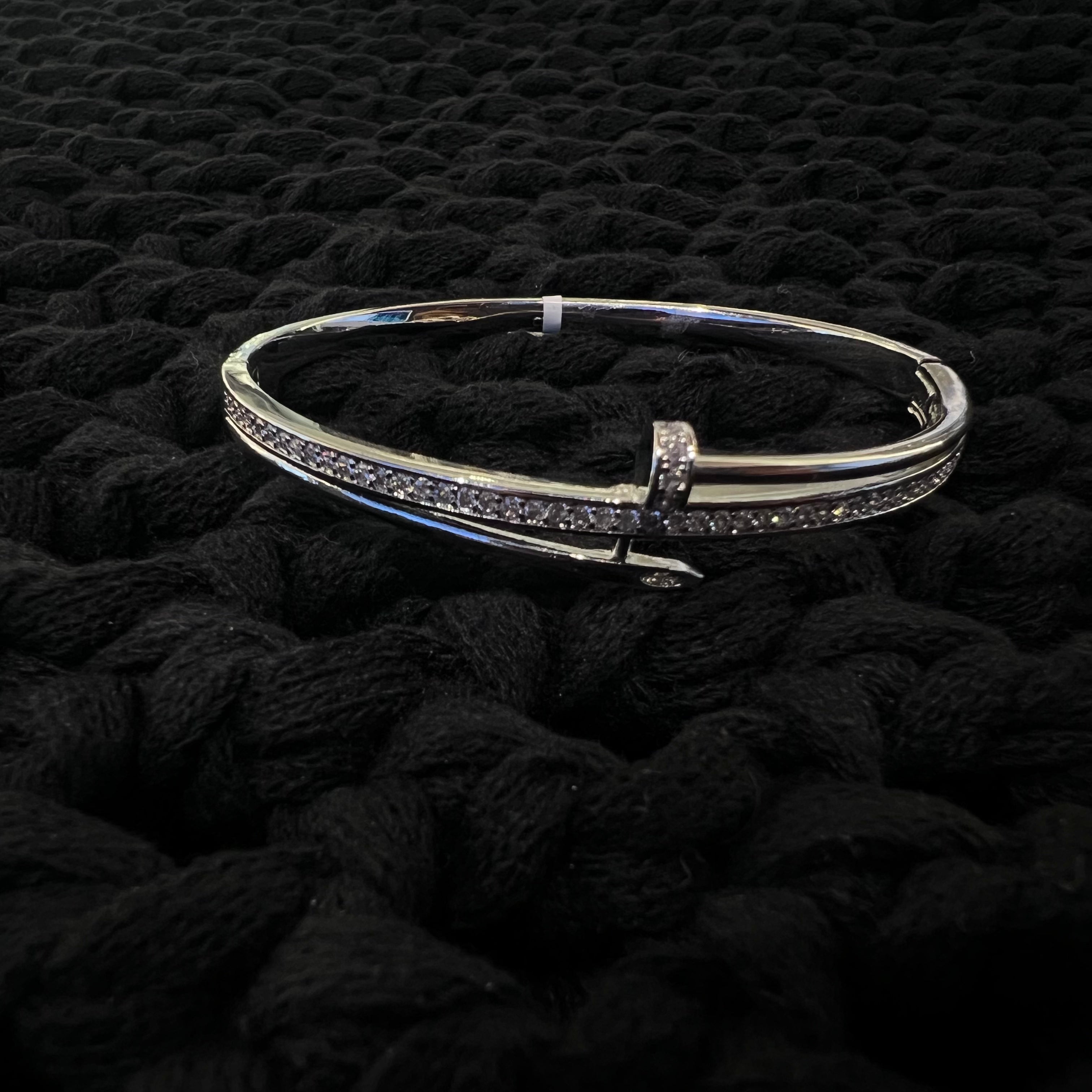 Bangle Rodio Cristalino 3