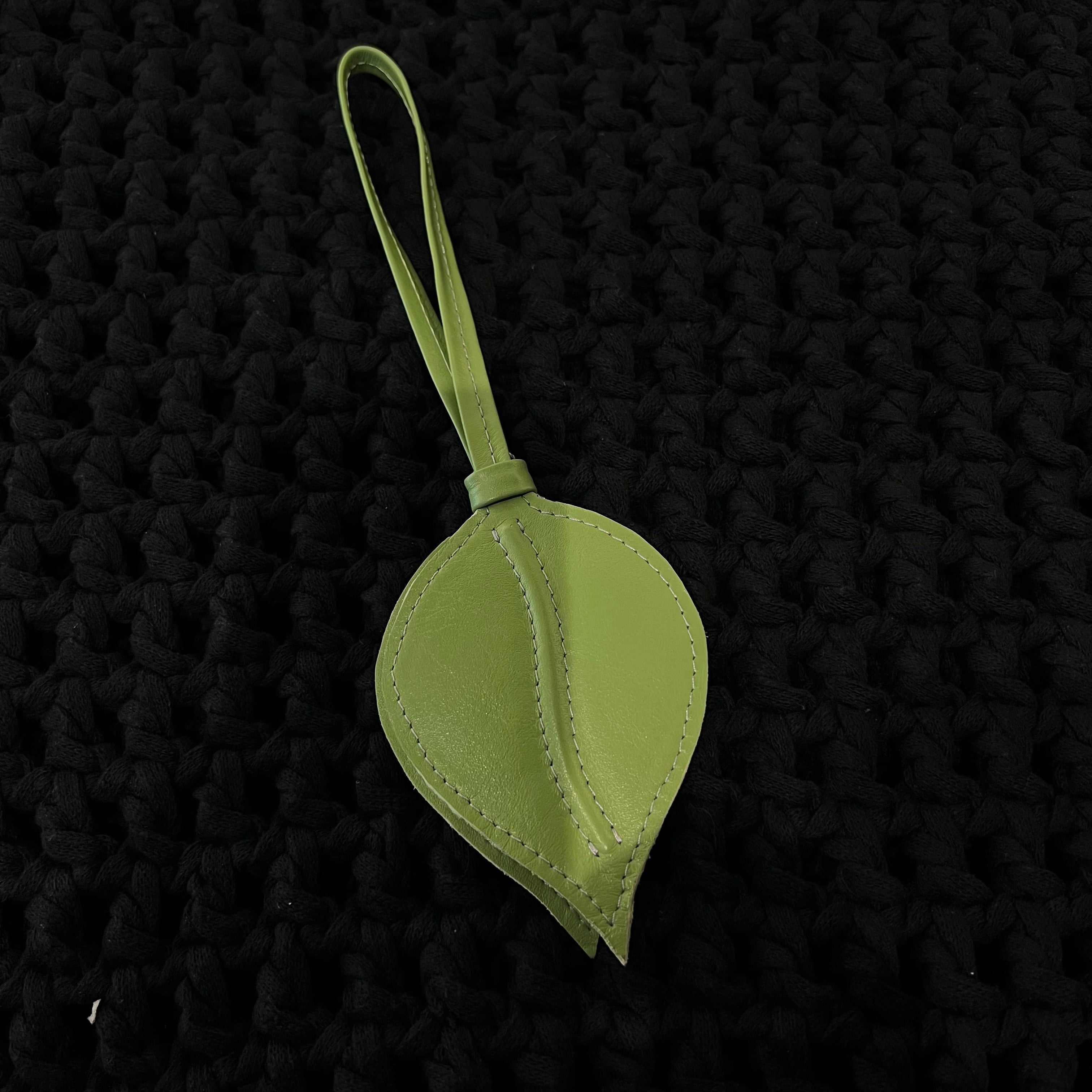 Leather Leaf Charm