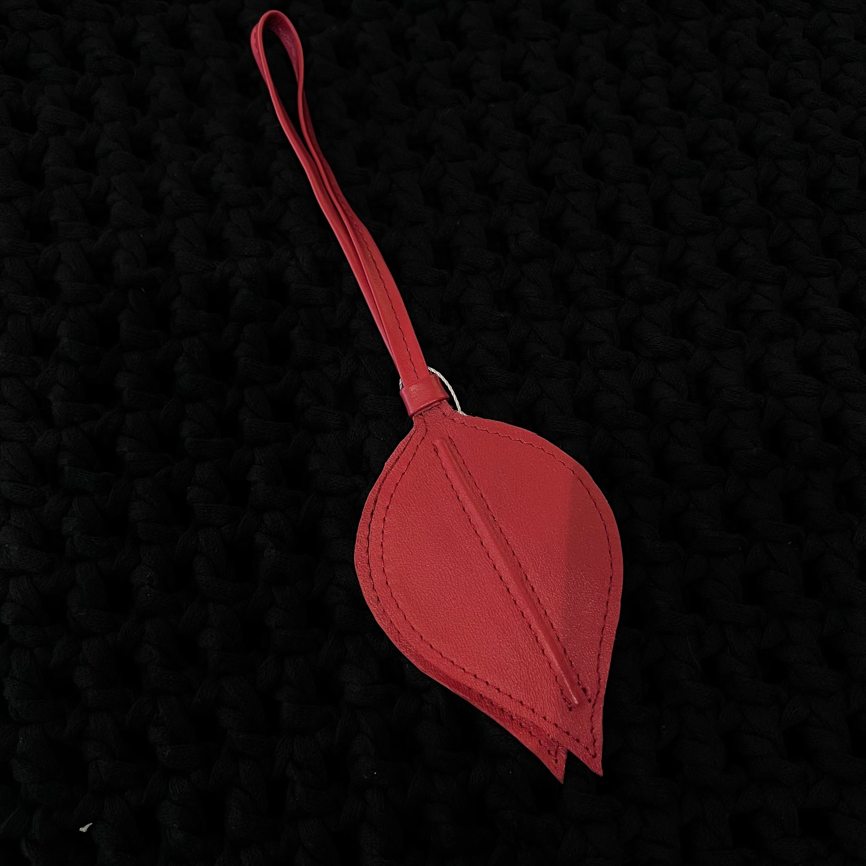 Leather Leaf Charm