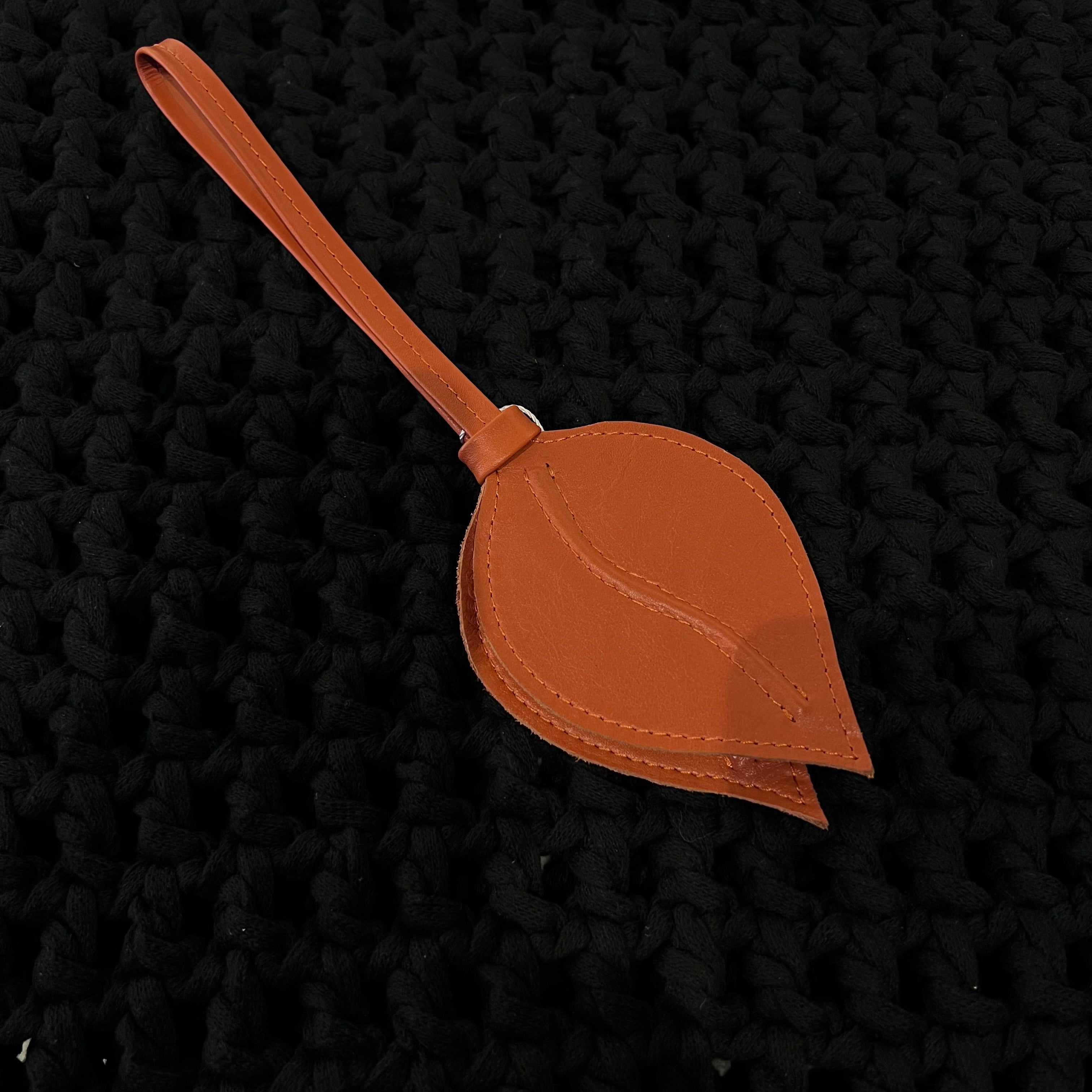 Leather Leaf Charm