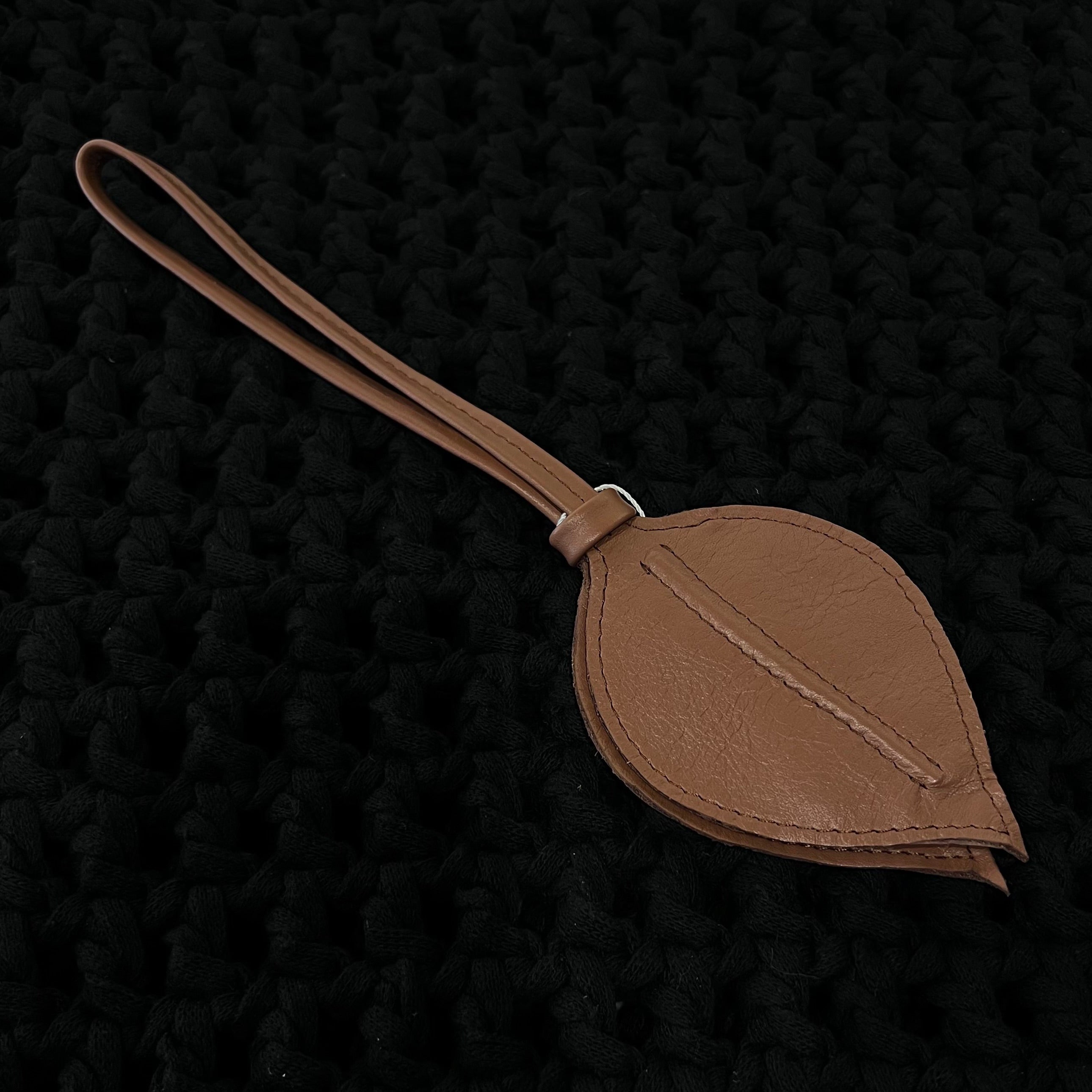 Leather Leaf Charm