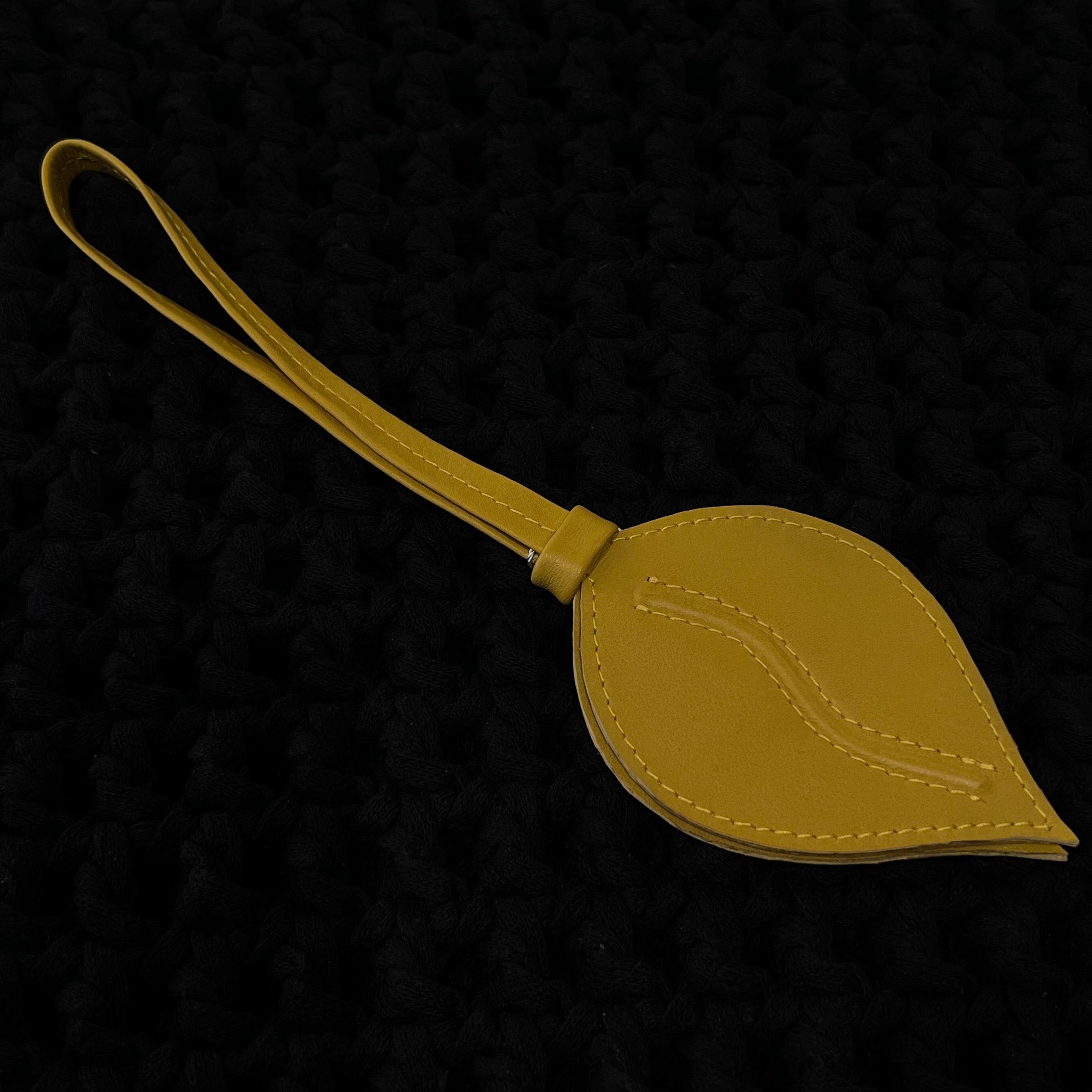 Leather Leaf Charm