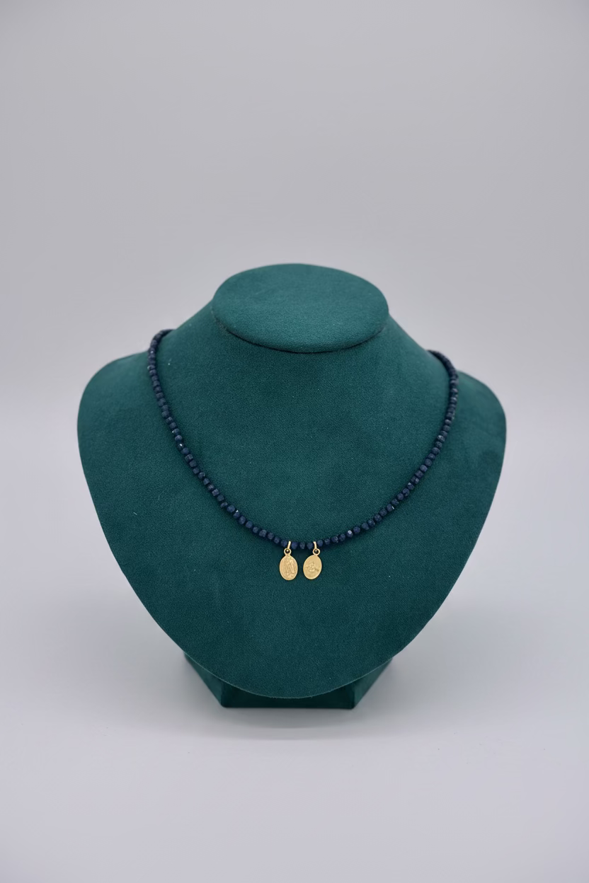 Collar GF Azul Chakiras Virgen