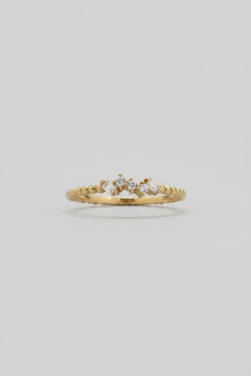 Anillo de Oro con Circonias 10k