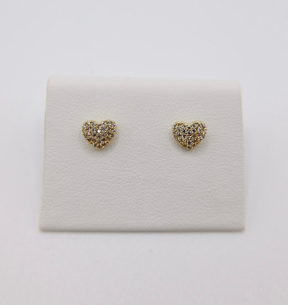 EARRING P925 HEART PLATA