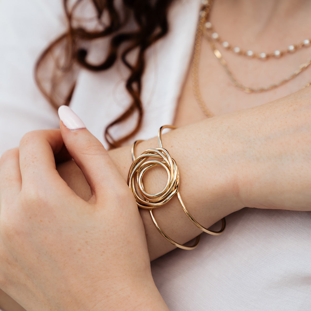 Pulsera Flor de Hibisco Gold Filled